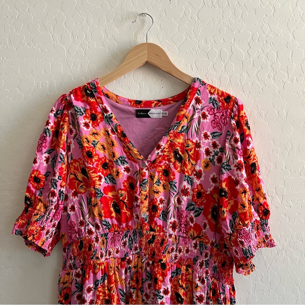 Piper & Scoot The One Dress in Magenta Floral - Picture 5 of 7